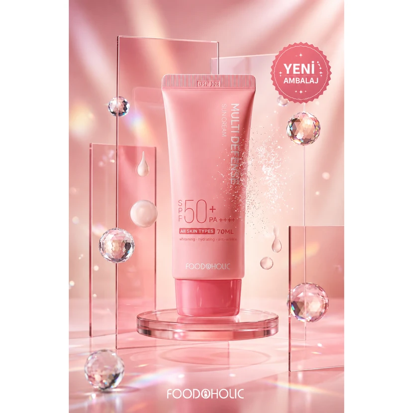 کرم ضدآفتاب فوداهولیک پینک پاور آدنوزین‌دار فاقد حس چسبناک SPF50 UVA/UVB 70 میلی‌لیتر