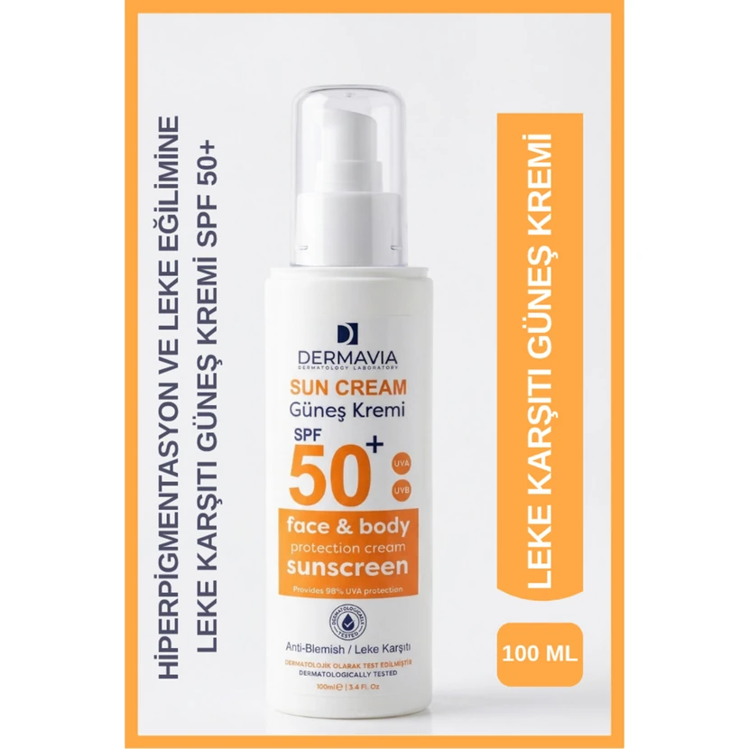 کرم ضدآفتاب درماویا SPF50 صورت و بدن 100 میلی‌لیتر