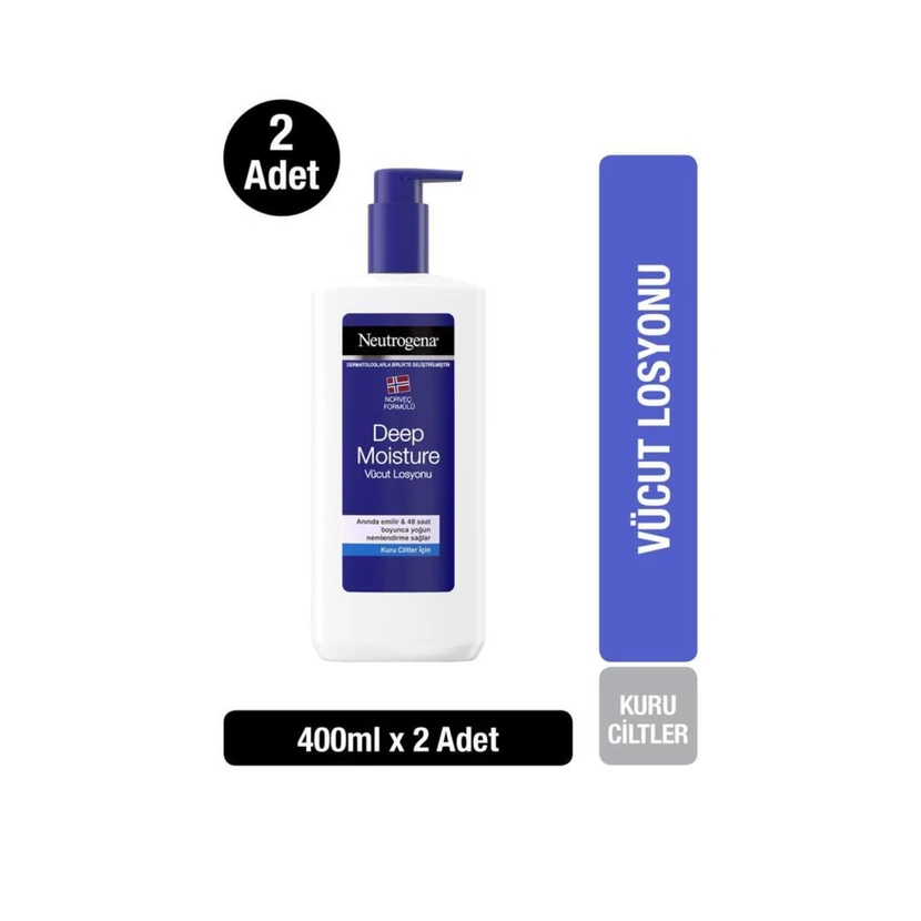 لوسیون بدن نوتروژنا رطوبت عمیق معطر 400 میلی‌لیتر (بسته 2 عددی)