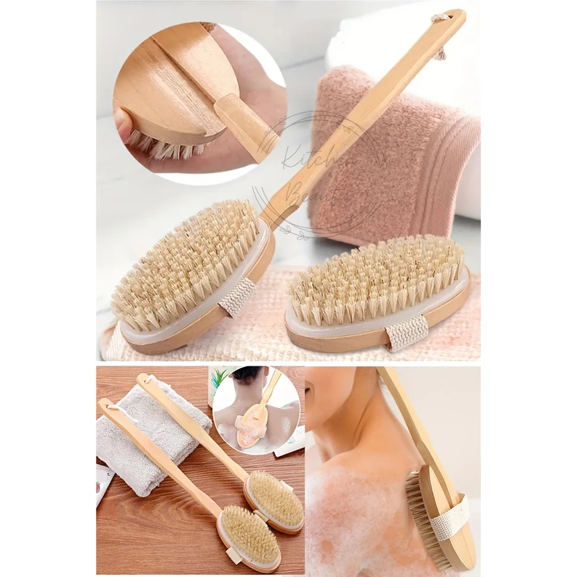 برس سلولیت طبیعی با موی اسب و دسته چوبی