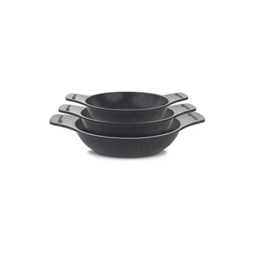 ست ماهیتابه 3 عددی چدن ترموآد 18-20-22 طوسی