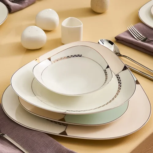 سرویس غذاخوری 62 پارچه ۱۲ نفره کاراجا Fine Pearl Extra Abraca