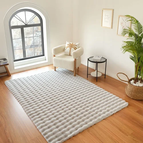 عکس فرش کاشمیر Cosy Premium Bubble ابعاد 160x230 طوسی روشن