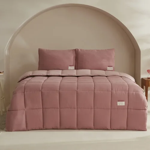 عکس سرویس لحاف دو نفره کاراجاهوم ریلکس صورتی