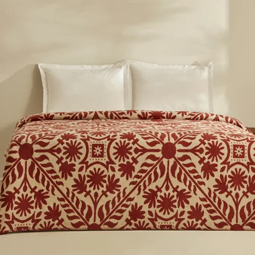 عکس پتو دو نفره پنبه کاراجاهوم ولما آجری