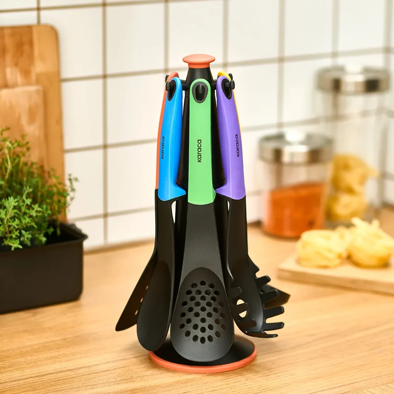 عکس سرویس 7 پارچه کفگیر و ملاقه کاراجا Rainbow