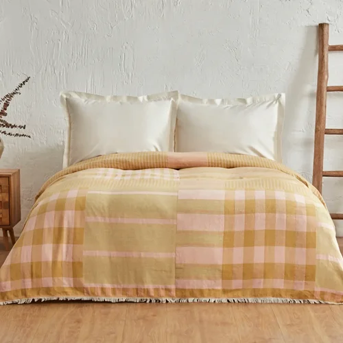 پیکه دو نفره کاراجاهوم Striped صورتی روشن