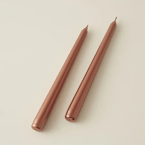 شمع قلمی ۲ عددی کاراجاهوم برنز 24 سانتی