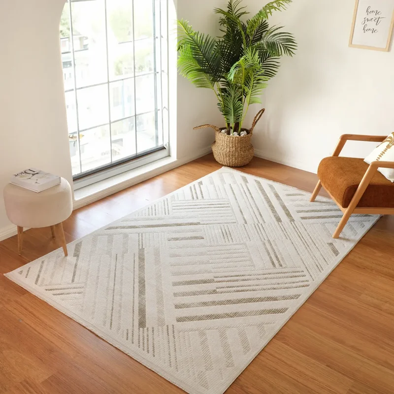 عکس فرش کاشمیر Elegante Lumina ابعاد 100x200 بژ