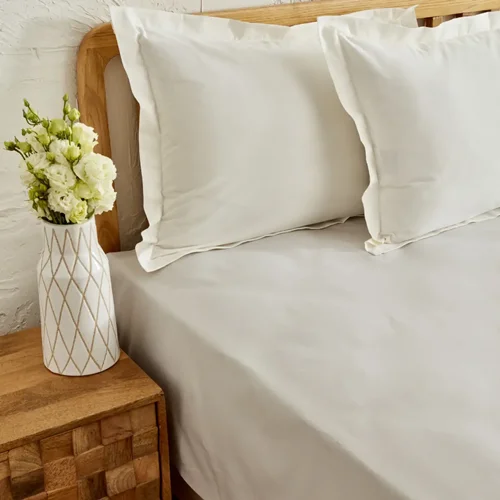 ملحفه دو نفره کینگ کاراجاهوم چارشاف طوسی روشن 280×260 سانتی