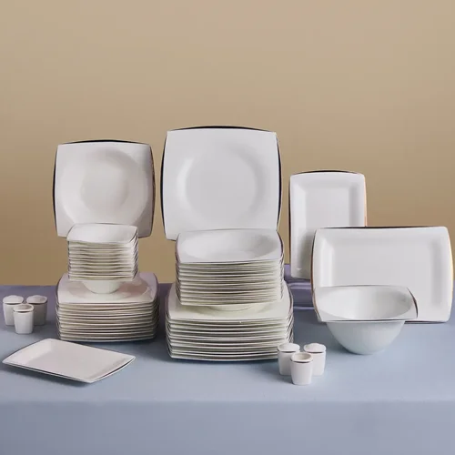 سرویس غذاخوری 58 پارچه 12 نفره کاراجا فاین پیرل عقیق پلاتین