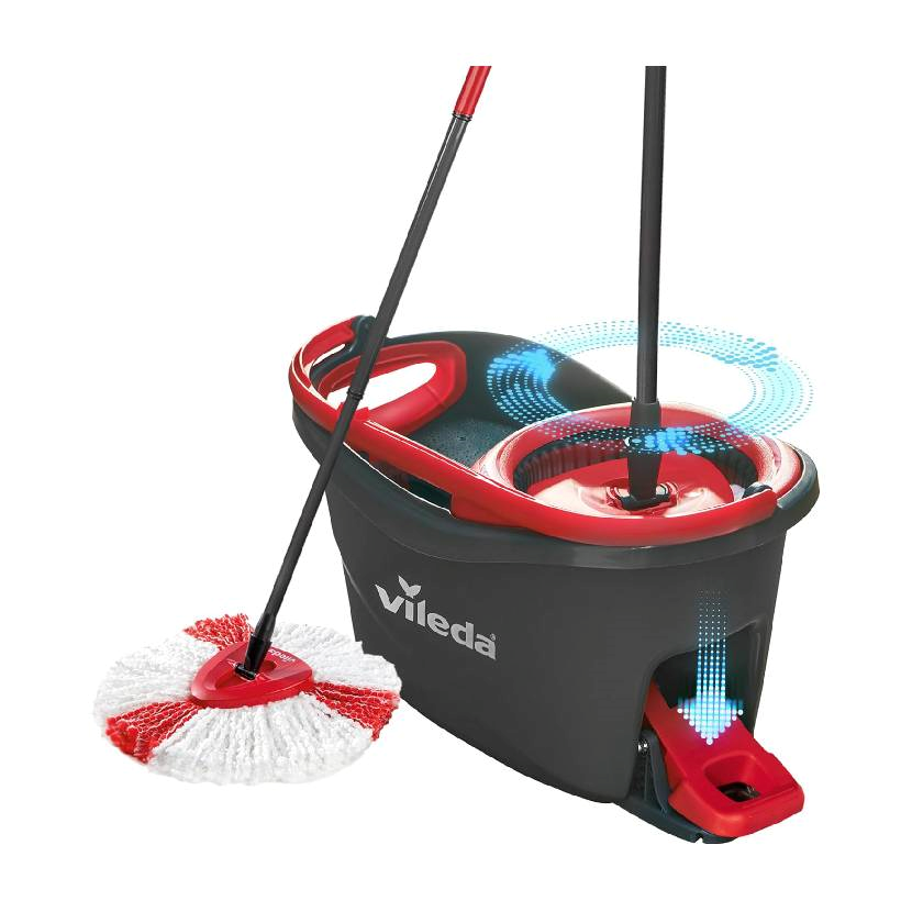 ست سطل پدالی و زمین شوی چرخشی ویلدا Turbo 2in1 مشکی