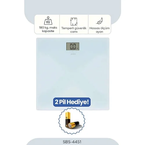 ترازوی دیجیتال سینبو SBS-4451 طوسی روشن