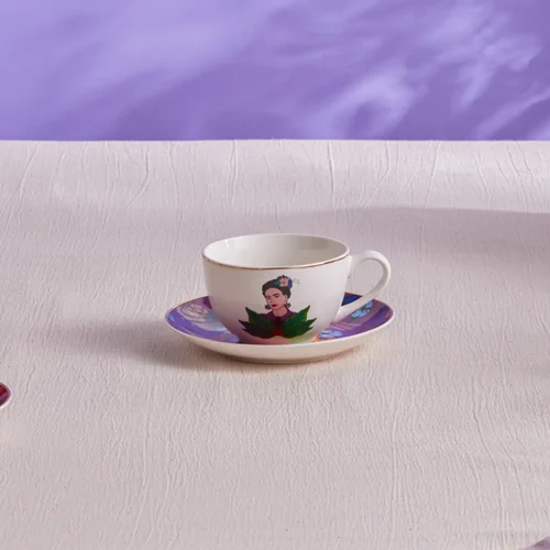 عکس فنجان چای خوری کاراجا Frida حجم 220 میلی بنفش