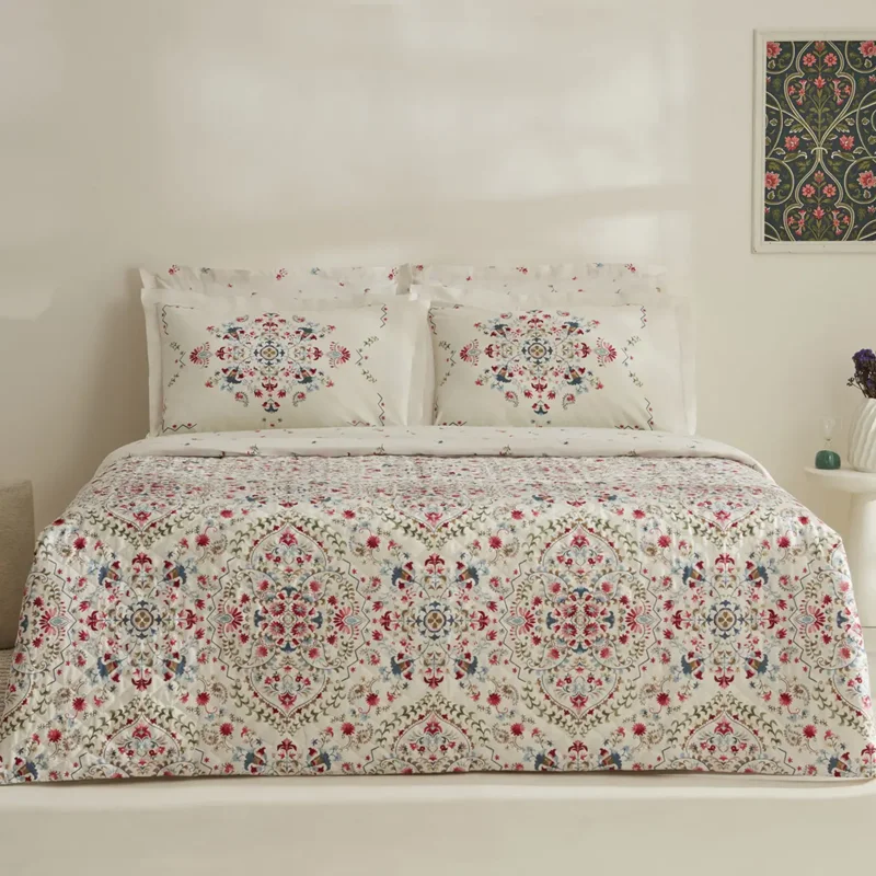 عکس سرویس کامل لحاف دو نفره پنبه کاراجاهوم همدا رنگی