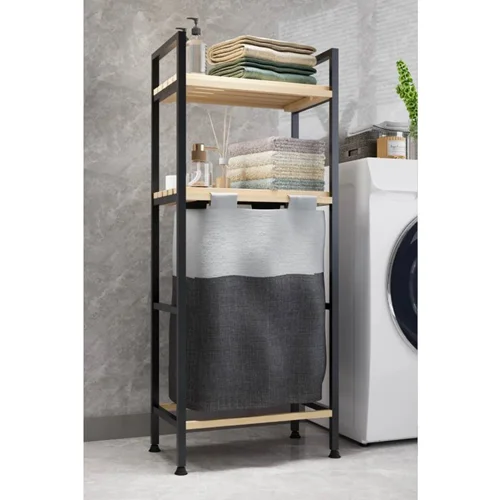 عکس نظم دهنده حمام سبد رخت چرک بینو Bn8809 مشکی