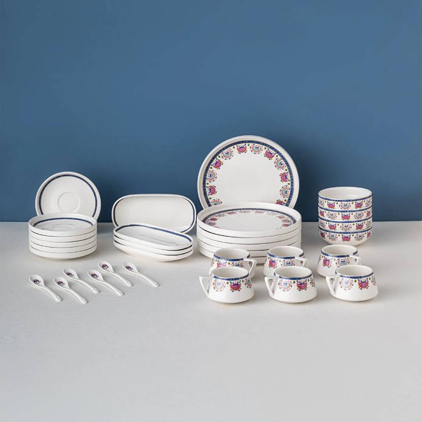 سرویس صبحانه خوری 32 پارچه امسان Ethnic صورتی