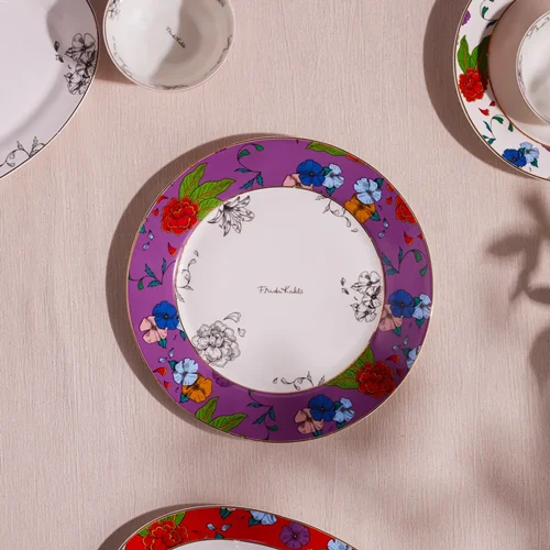 عکس بشقاب غذاخوری کاراجا Frida قطر ۲7 سانتی بنفش