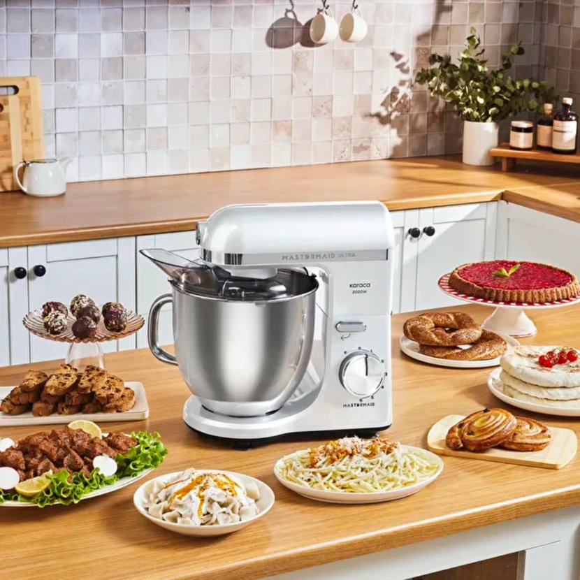 همزن کاسه دار کاراجا آنالوگ Mastermaid Chef Ultra سفید 2000 وات