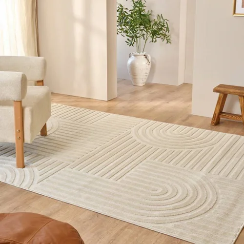 فرش کاشمیر رون اسکاندیناوی 230×160 سانتی سفید