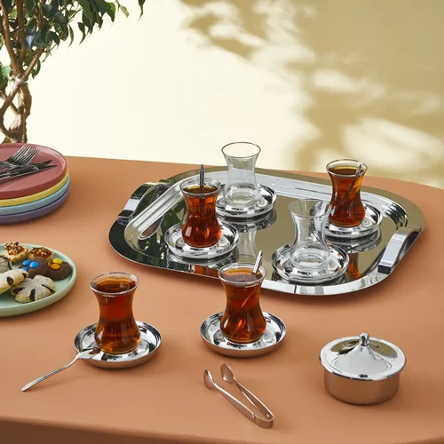 سرویس چای خوری 40 پارچه ۱۲ نفره کاراجا Tımeless پلاتین