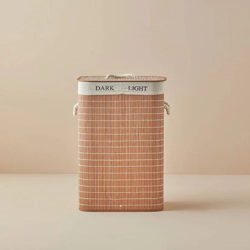 عکس سبد رخت چرک دو محفظه تاشو بامبو انگلیش هوم اوربن