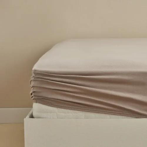 ملحفه کشدار یک نفره کاراجاهوم Penye بژ (200×100)+۳۰
