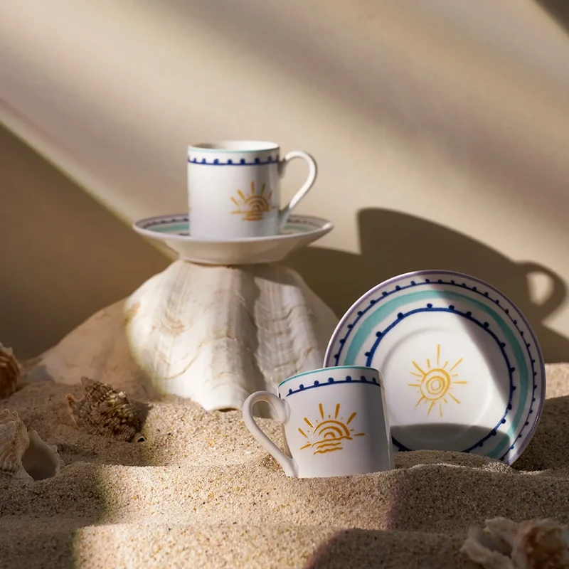 عکس ست قهوه خوری 2 نفره امسان Voyage Sun حجم 90 میلی