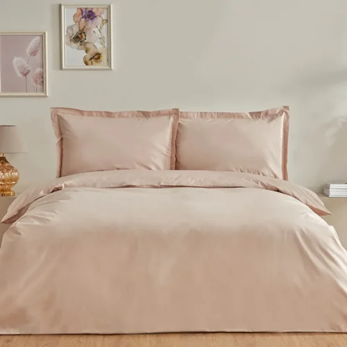 عکس سرویس کاور لحاف یک نفره کاراجاهوم Basic صورتی تیره