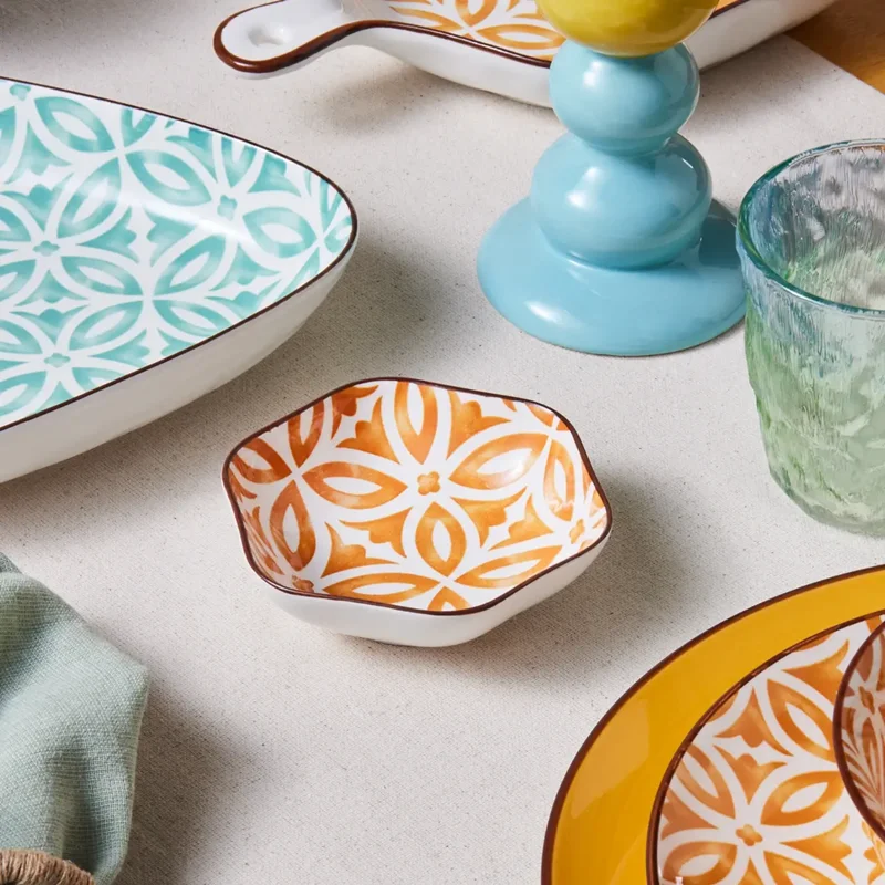 عکس آجیل خوری کاراجا جوفی چندضلعی زرد 10 سانتی