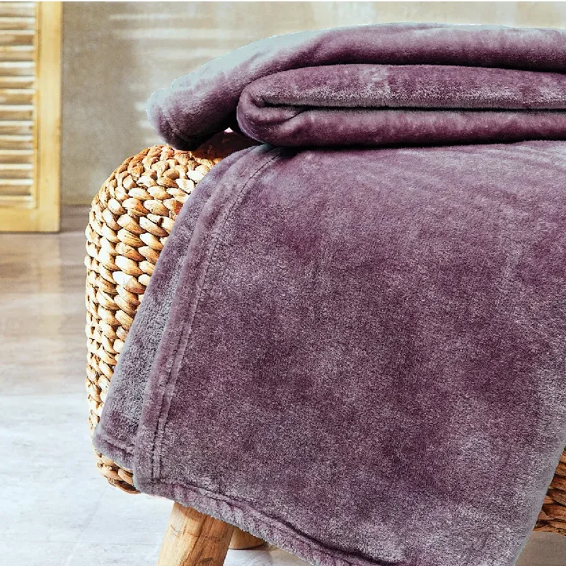 عکس پتو تلویزیون نرم یاتاش اولنا بنفش 190×140 سانتی