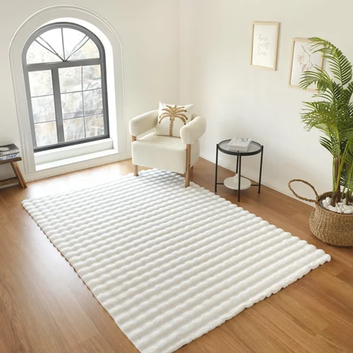 فرش کاشمیر Cosy Premium Bubble ابعاد 100x150 سفید