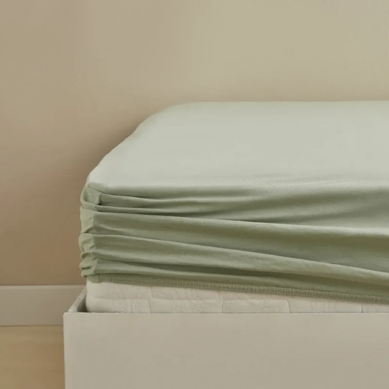 عکس ملحفه کشدار یک نفره کاراجاهوم Penye نعنایی (200×100)+۳۰