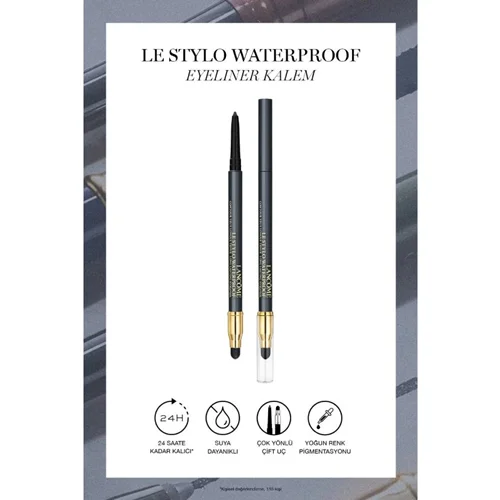 مداد چشم ضد آب لانکوم Le Stylo شماره 08 Reve Anthracite خاکستری