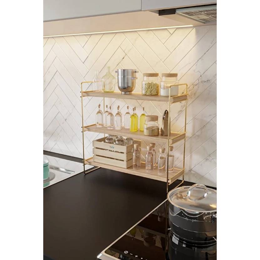 عکس قفسه آشپزخانه رومیزی بینو Bn8925 طلایی