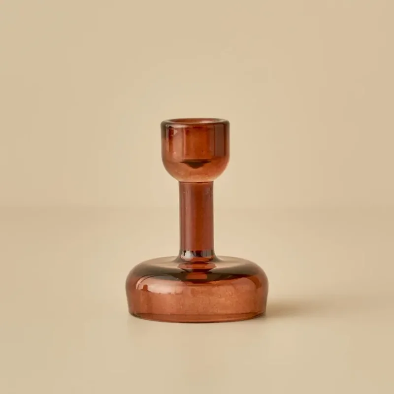 عکس جا شمعی دوطرفه بلامزون میگل 7×7×10 سانتی زرشکی