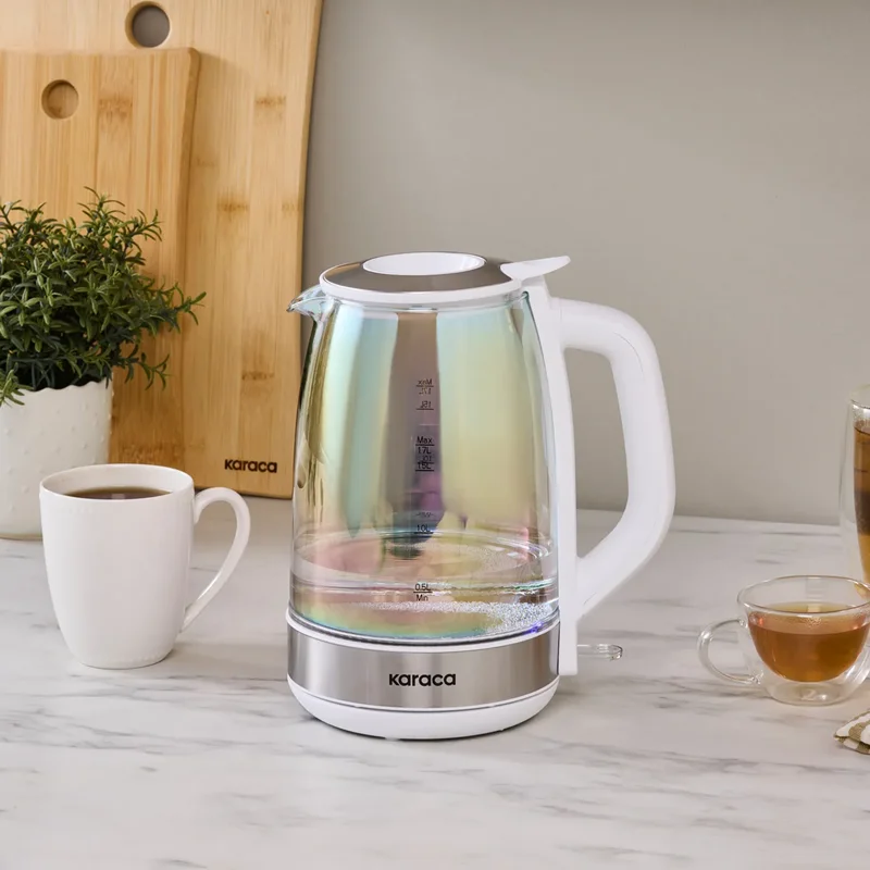 عکس کتری برقی شیشه ای کاراجا ShinyGlass K20 سفید