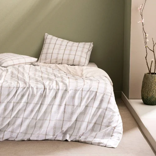 عکس سرویس کاور لحاف یک نفره پنبه مادامکوکو آلوین بژ