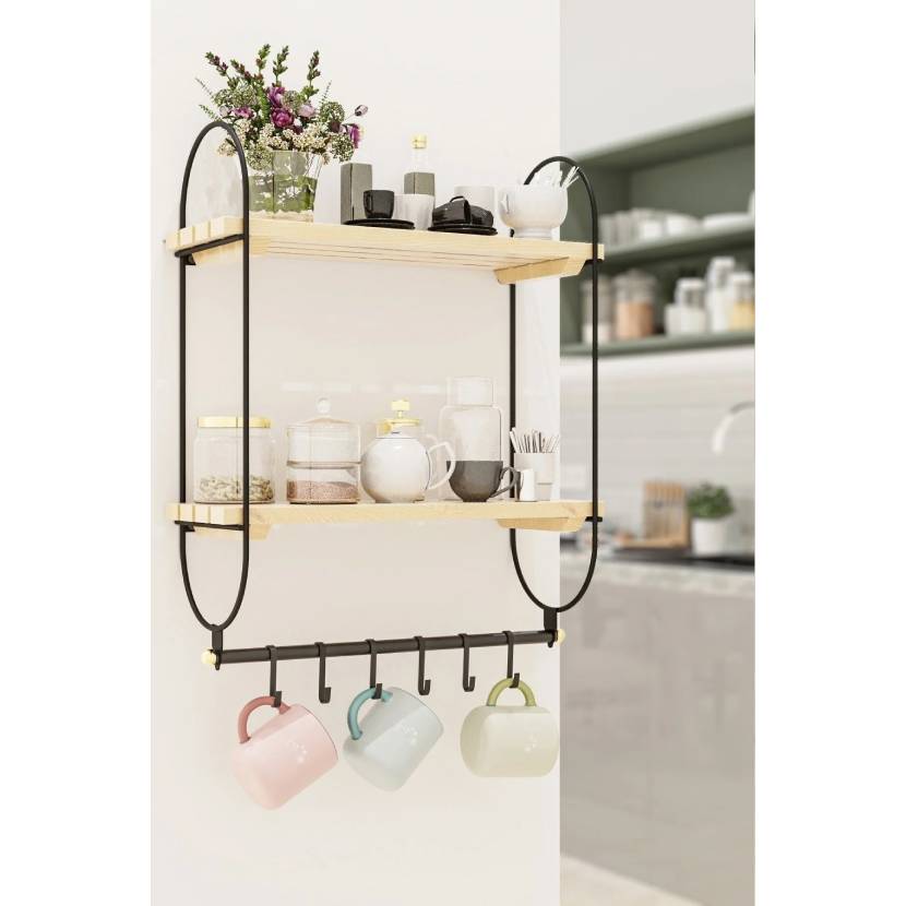 عکس قفسه آشپزخانه دیواری بینو Bn8142 مشکی