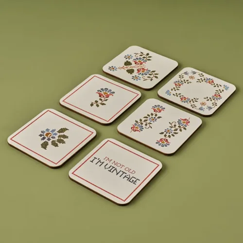 زیر لیوانی ۶ عددی بلامزون قدیمی 10×10 سانتی