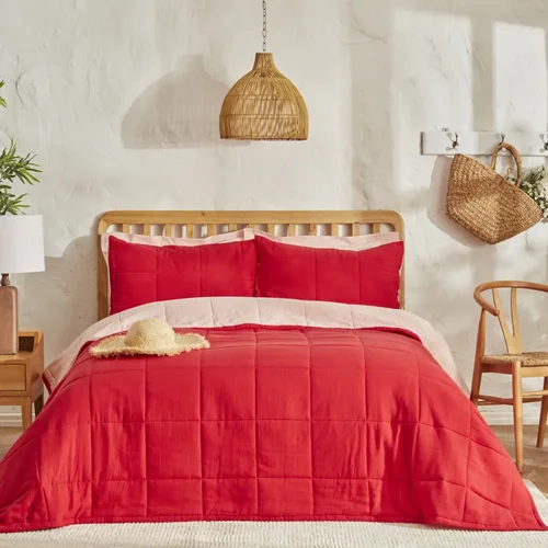 عکس سرویس کامل لحاف یک نفره کاراجاهوم بارنی قرمز