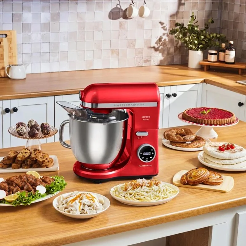 عکس همزن کاسه دار کاراجا Mastermaid Chef Ultra قرمز درباری 2000 وات
