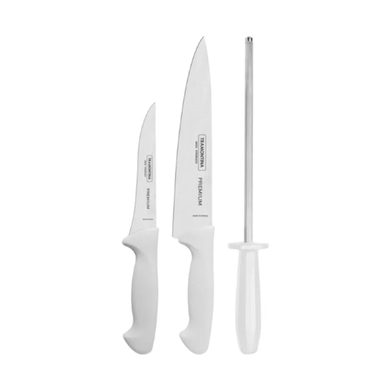 سرویس چاقو 3 پارچه ترامونتینا Ultracorte سفید