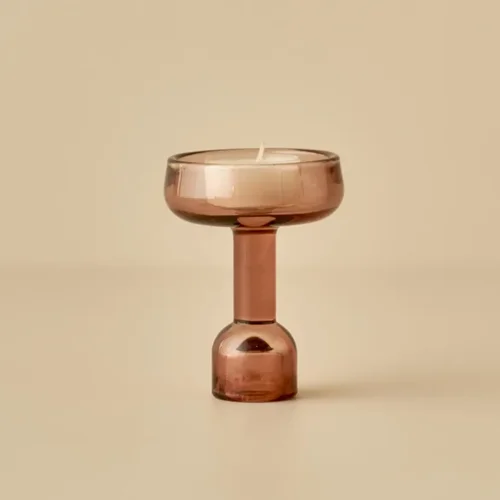 عکس جا شمعی دوطرفه بلامزون میگل 7×7×10 سانتی صورتی