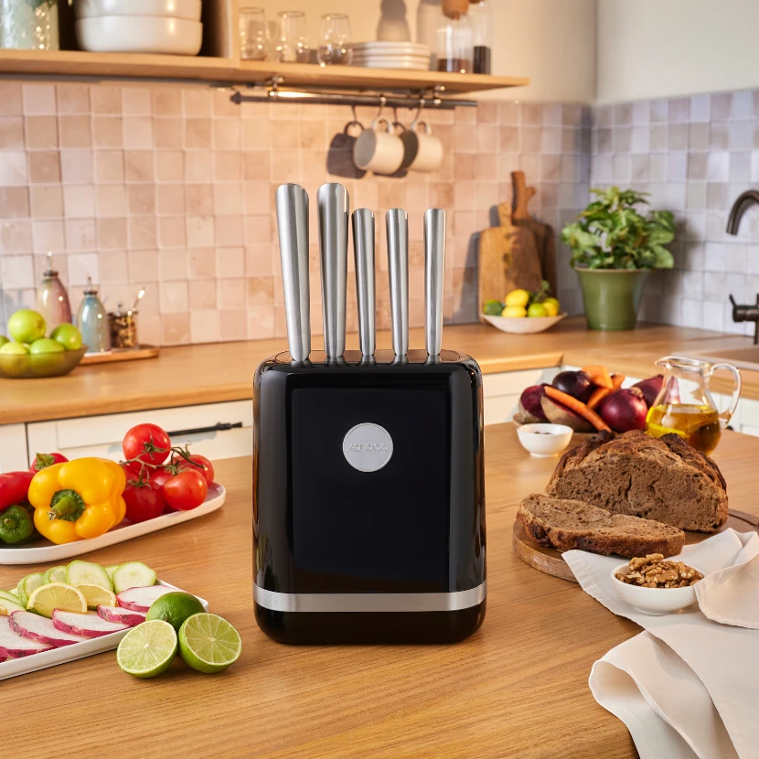 سرویس چاقو 6 پارچه کاراجا مدل رتروی مشکی