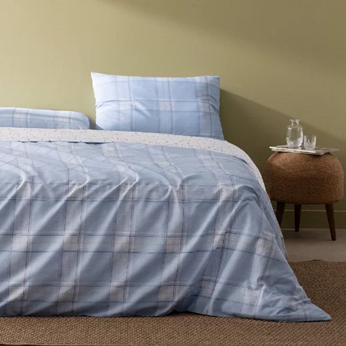 عکس سرویس کاور لحاف یک نفره پنبه مادامکوکو بلانچ آبی