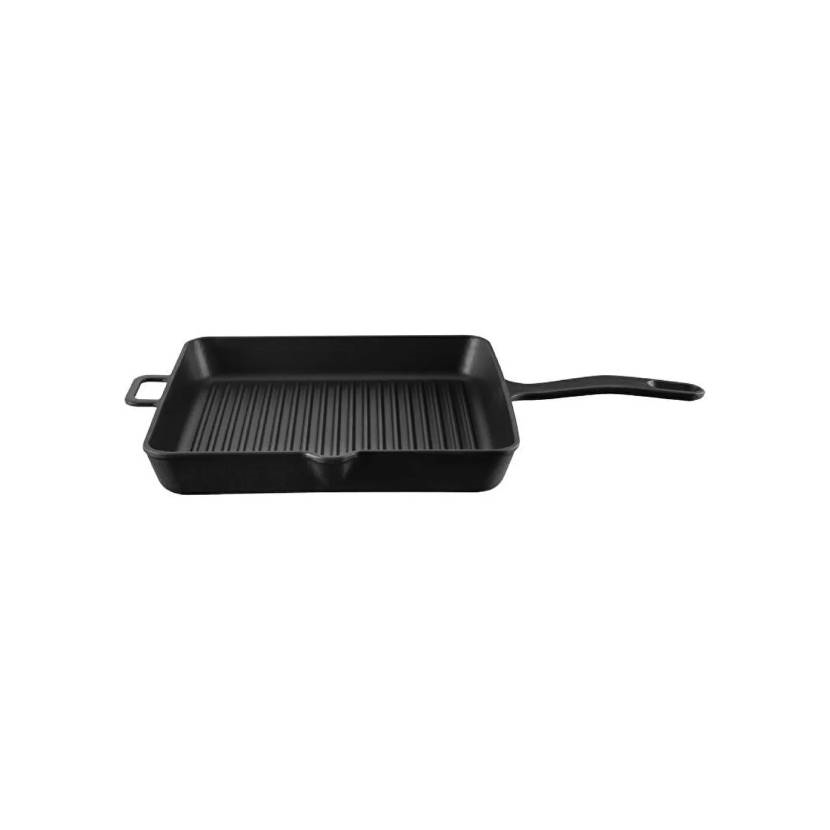 ماهیتابه گریل چدن مربع وو کیچن‌ور مدل الگانس مشکی 25 سانتی