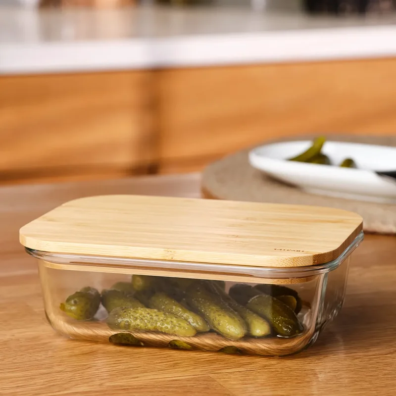 عکس ظرف نگهدارنده شیشه ای امسان Naturel حجم 640 میلی