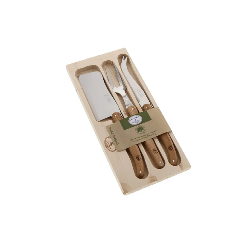 عکس سرویس چاقو پنیر ۳ عددی ژان دوبوست نقره ای