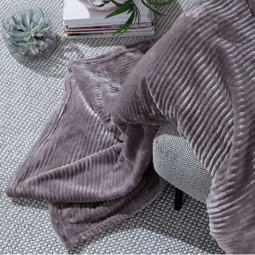 عکس پتو تلویزیون نرم یاتاش عادل بنفش 190×140 سانتی